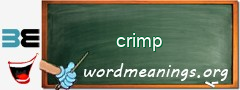 WordMeaning blackboard for crimp